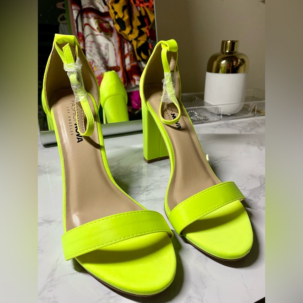Fashion Nova Neon Chunky Heel
